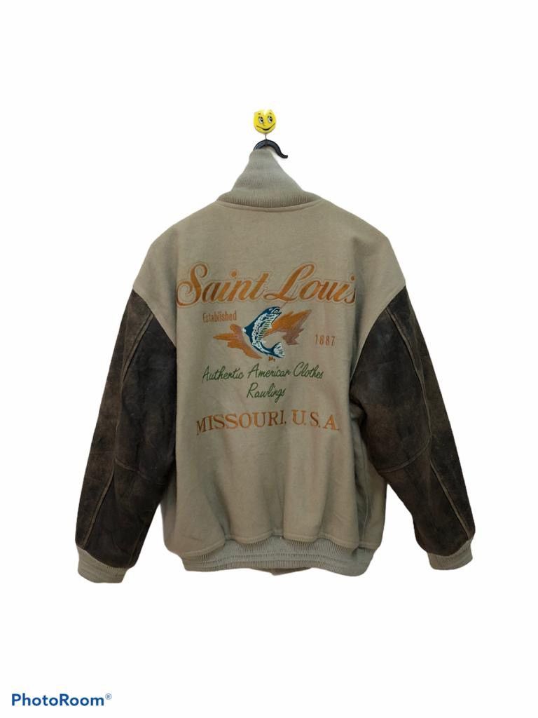 Vintage Vintage rawlings saint louis varsity jacket button up Size US L / EU 52-54 / 3 - 1 Thumbnail