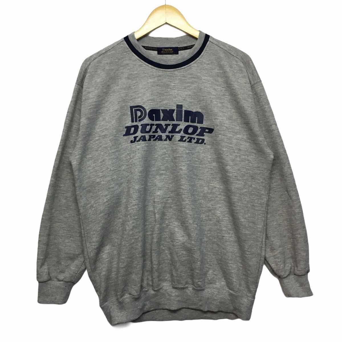 Vintage Vintage Daxim Dunlop Japan Ltd Spell Out Grey Sweatshirt L ...