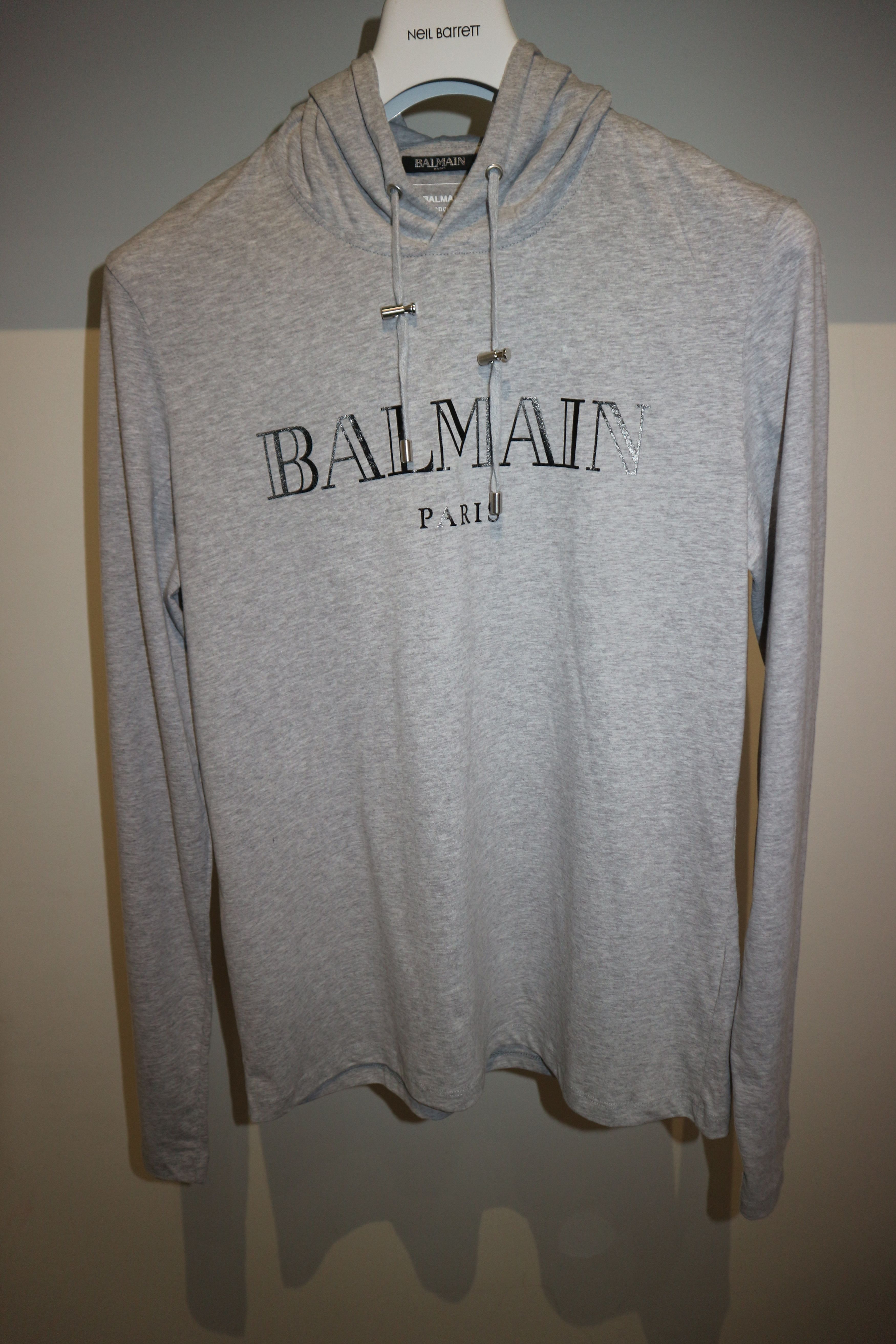 Balmain logo print hooded t-shirt Size US M / EU 48-50 / 2 - 1 Thumbnail