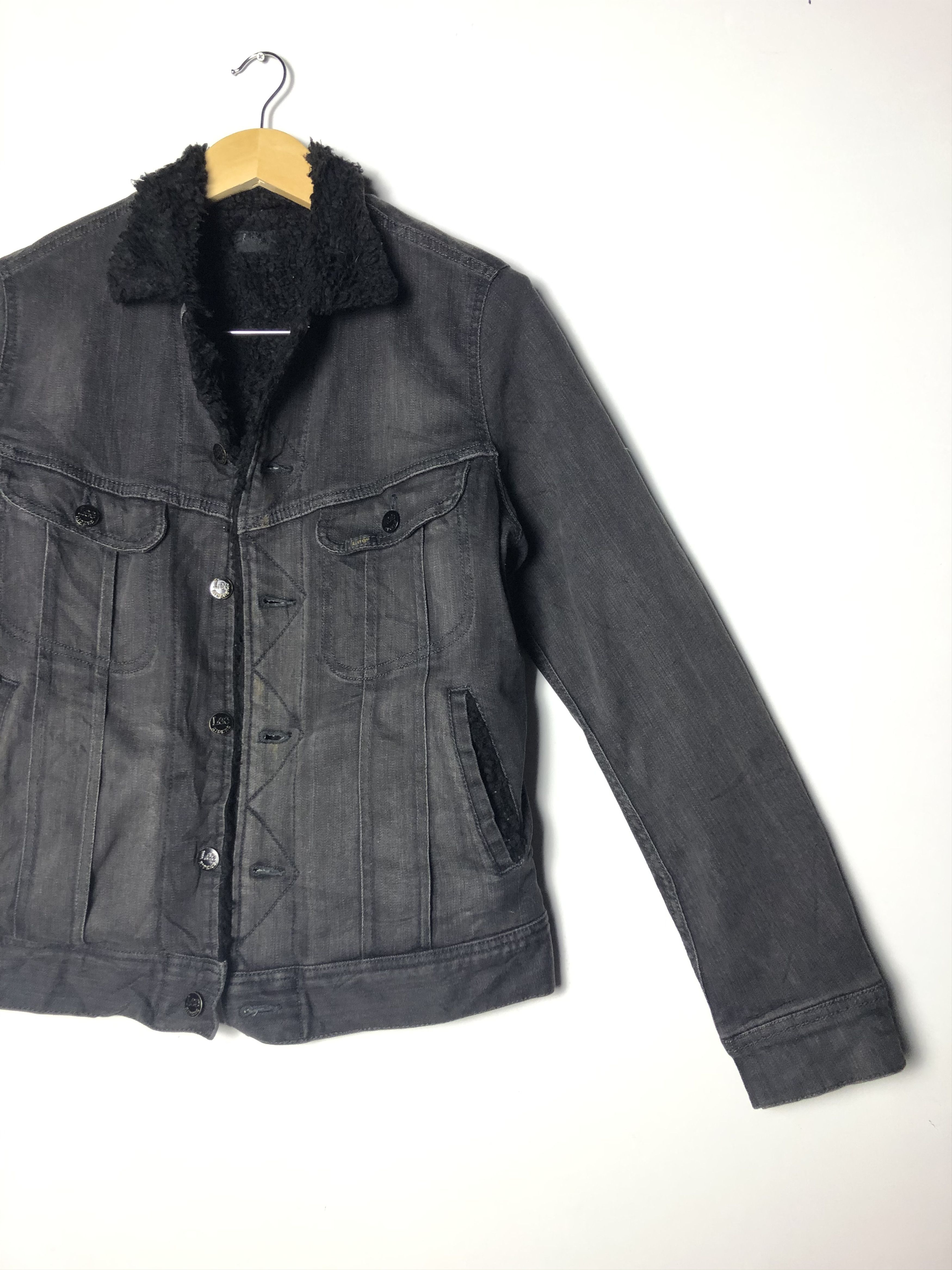 Lee × Vintage VINTAGE LEE RIDERS SHERPA LINING DENIM BIKER JACKET Size US S / EU 44-46 / 1 - 4 Thumbnail