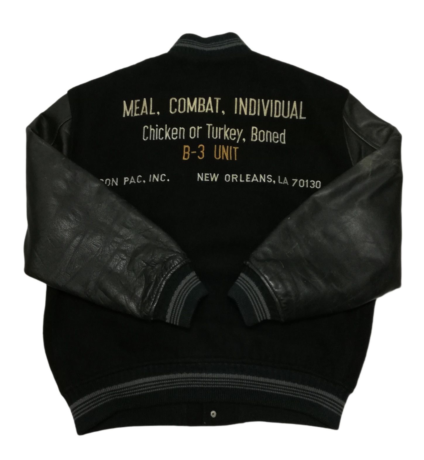 MLB 🔥DOPE RARE! Combat B-3 UNIT New Orleans Embroidery Varsity Size US L / EU 52-54 / 3 - 4 Thumbnail