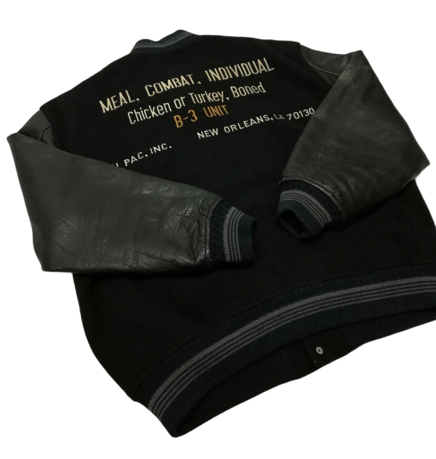 MLB 🔥DOPE RARE! Combat B-3 UNIT New Orleans Embroidery Varsity Size US L / EU 52-54 / 3 - 5 Thumbnail