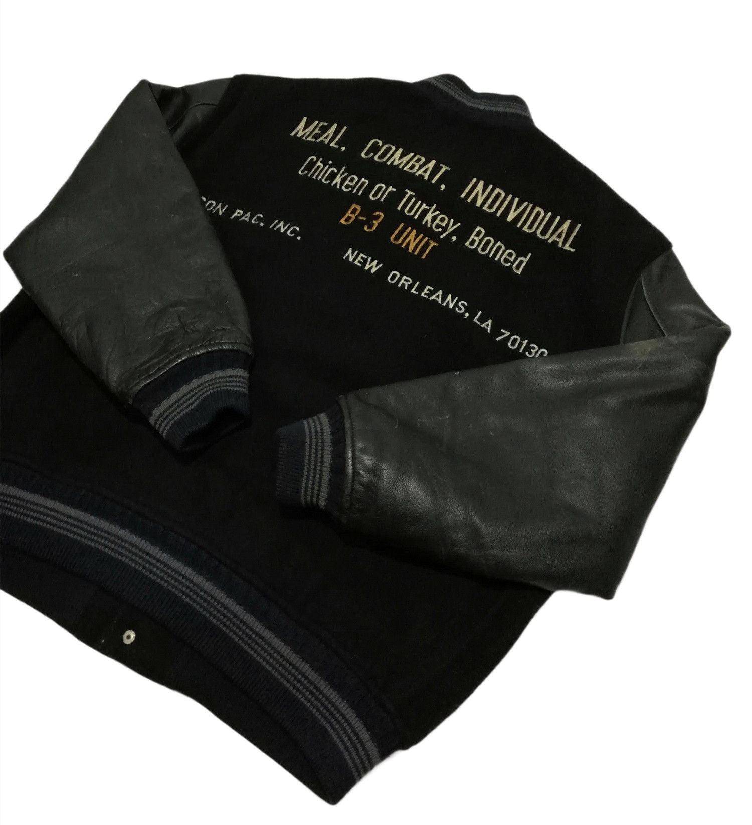 MLB 🔥DOPE RARE! Combat B-3 UNIT New Orleans Embroidery Varsity Size US L / EU 52-54 / 3 - 6 Thumbnail