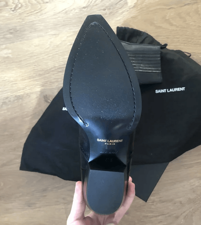 Saint Laurent Paris Saint Laurent Kangaroo-Look Lukas Boots 40mm | Grailed