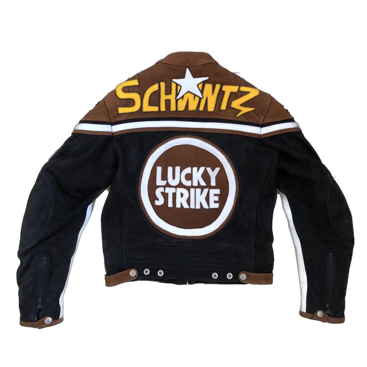 Lucky Strike Leather Jacket 【値下げ交渉 有】 New Lucky Strike Motorbike Leather Jacket In Cow Hide/ 5 Ce
