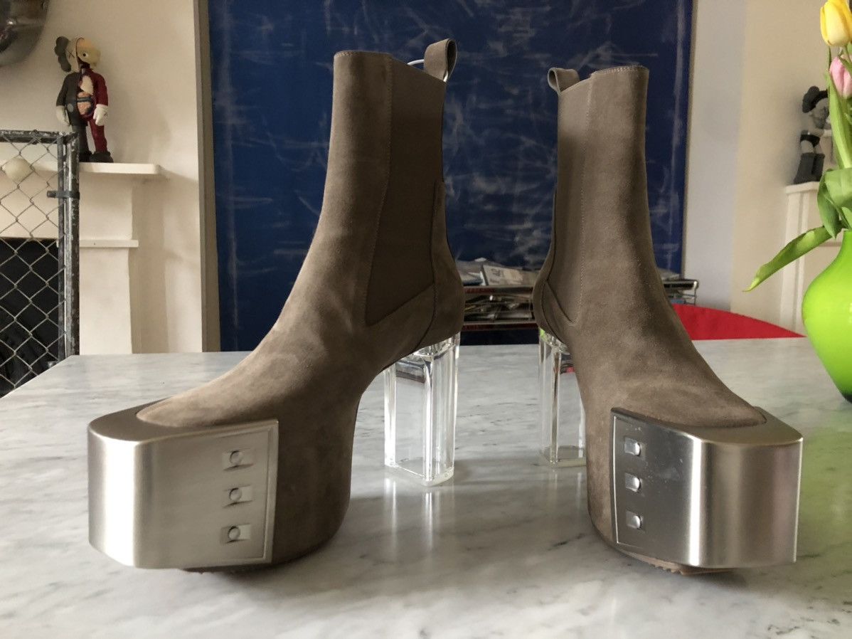Rick Owens LAST DROP PHLEGETHON KISS BOOTS WITH BEVEL TOE 44