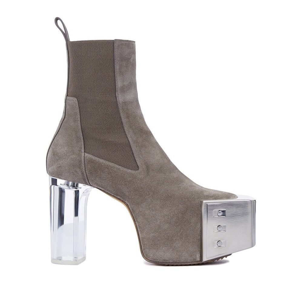 Rick Owens LAST DROP PHLEGETHON KISS BOOTS WITH BEVEL TOE 44
