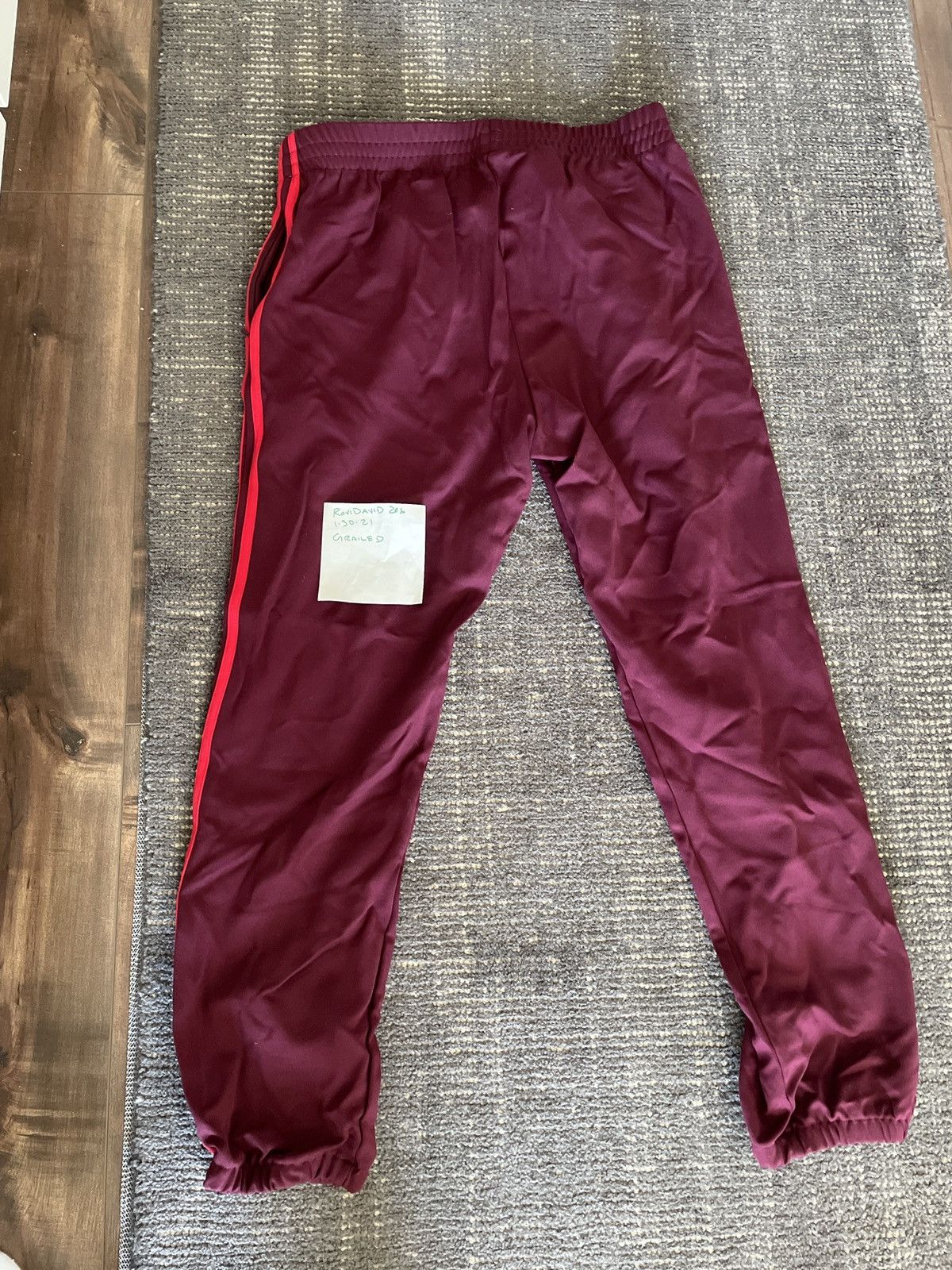 Yeezy Season Adidas Yeezy Calabasas Track Pants Maroon FW17 | Grailed