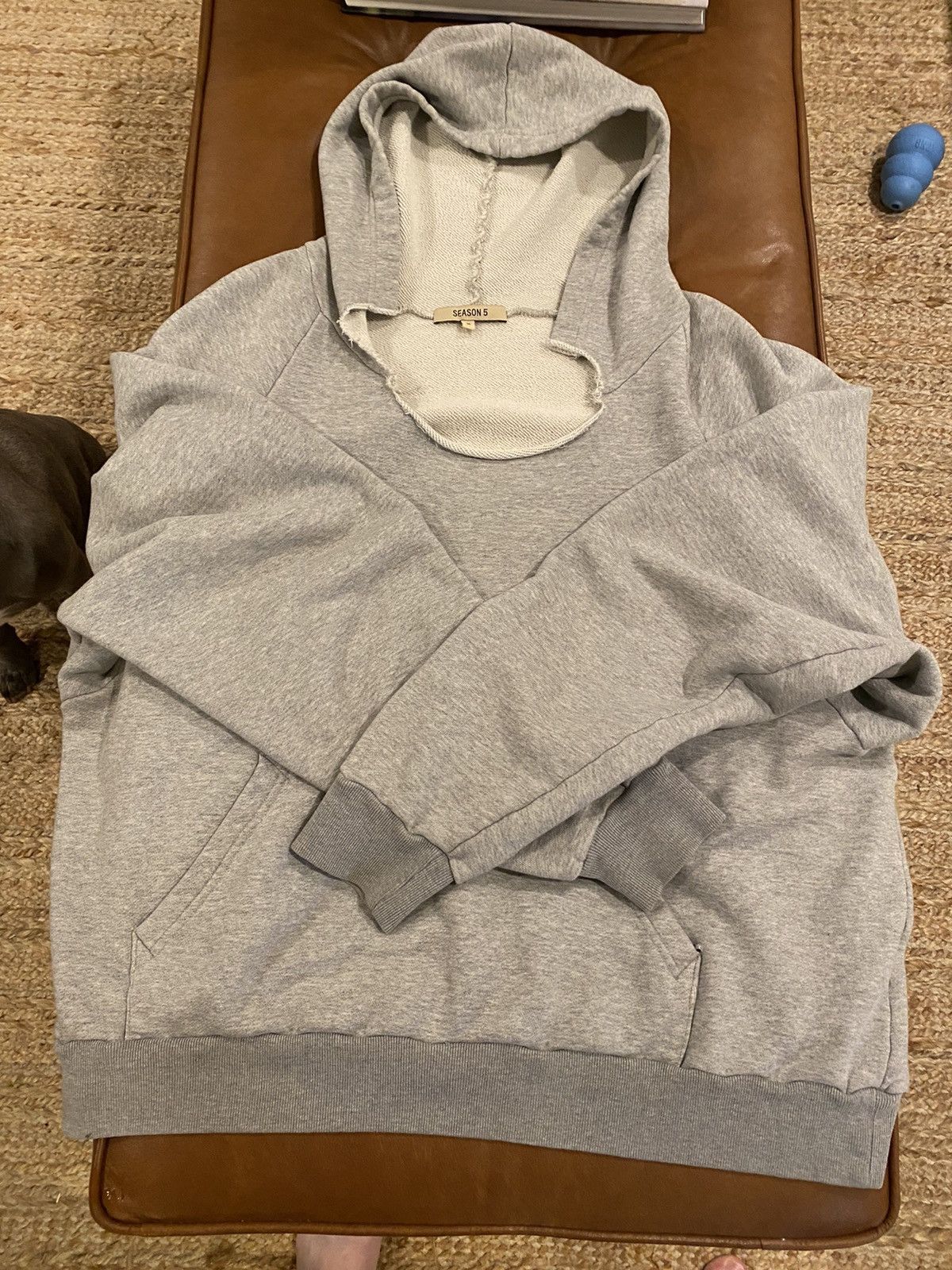 Kanye West Yeezy Season Yeezy Season 5 Open Ripped Neck Hoodie sz. S Grailed