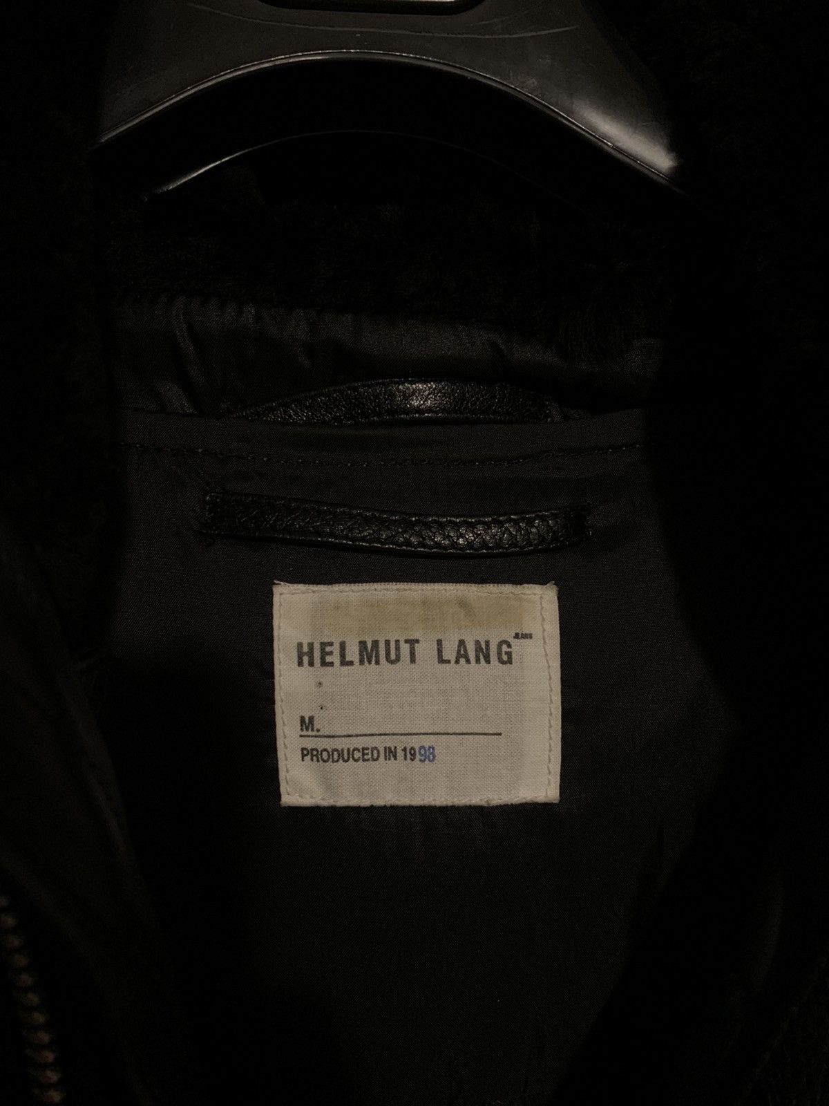 Helmut Lang Leather n-3B parka | Grailed