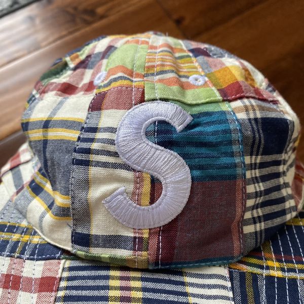 Supreme Patchwork madras S logo 6-panel DS | Grailed