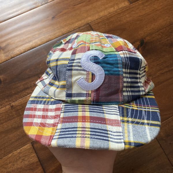 Supreme Patchwork madras S logo 6-panel DS | Grailed