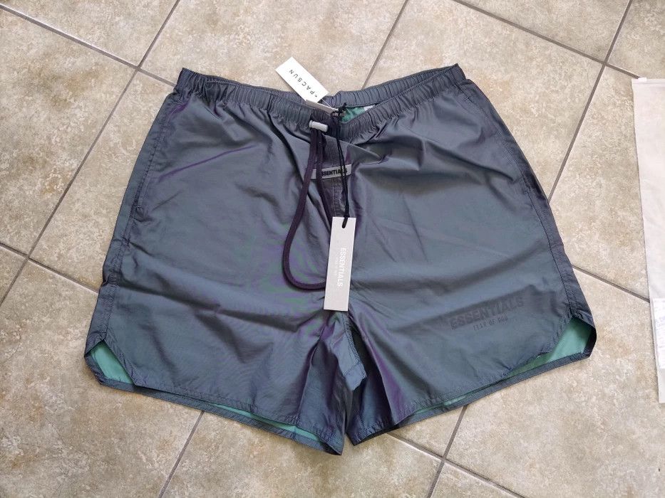 Rare FEAR OF GOD Seventh Collection Grey Iridescent Nylon Shorts