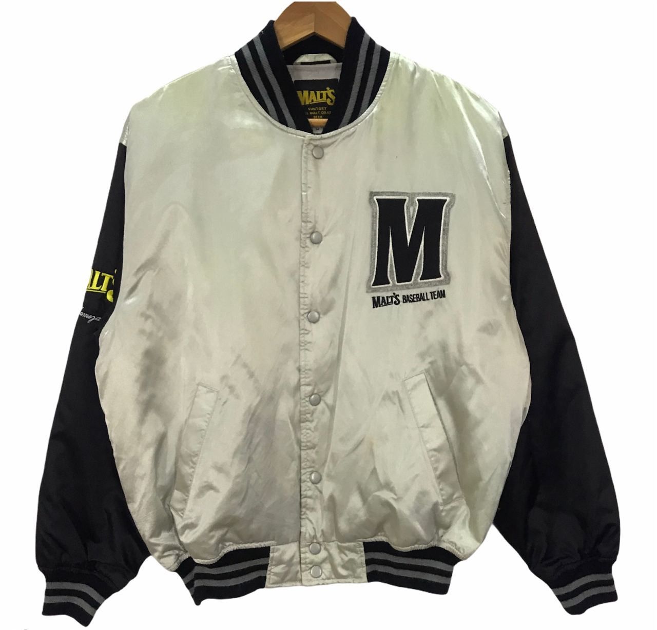 Vintage 🔥Malts Varsity Jacket Baseball Team Embroidery Badge Size US M / EU 48-50 / 2 - 1 Thumbnail