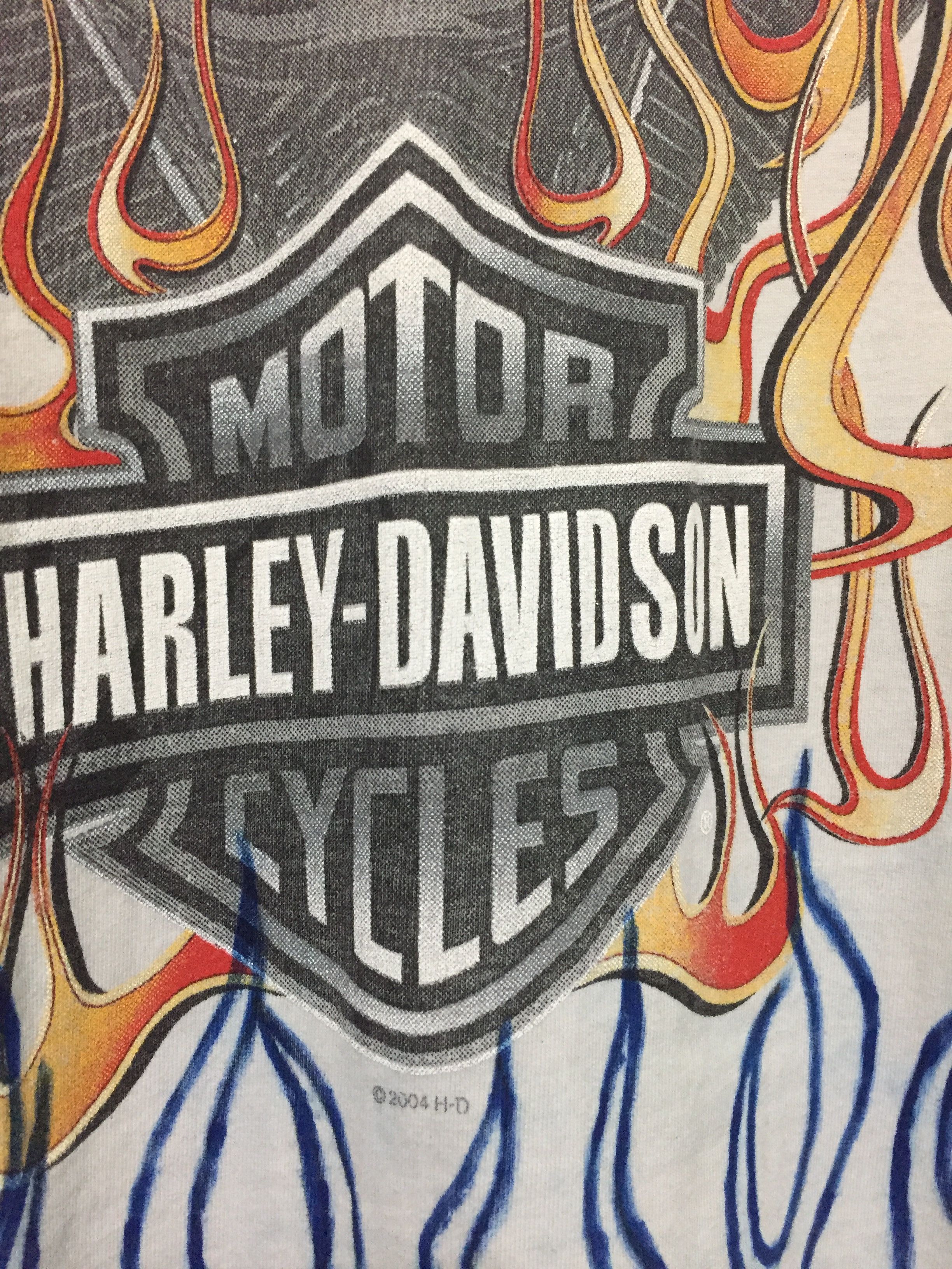 Harley Davidson × Vintage Vintage Harley Davidson flame Tee Size US M / EU 48-50 / 2 - 2 Thumbnail