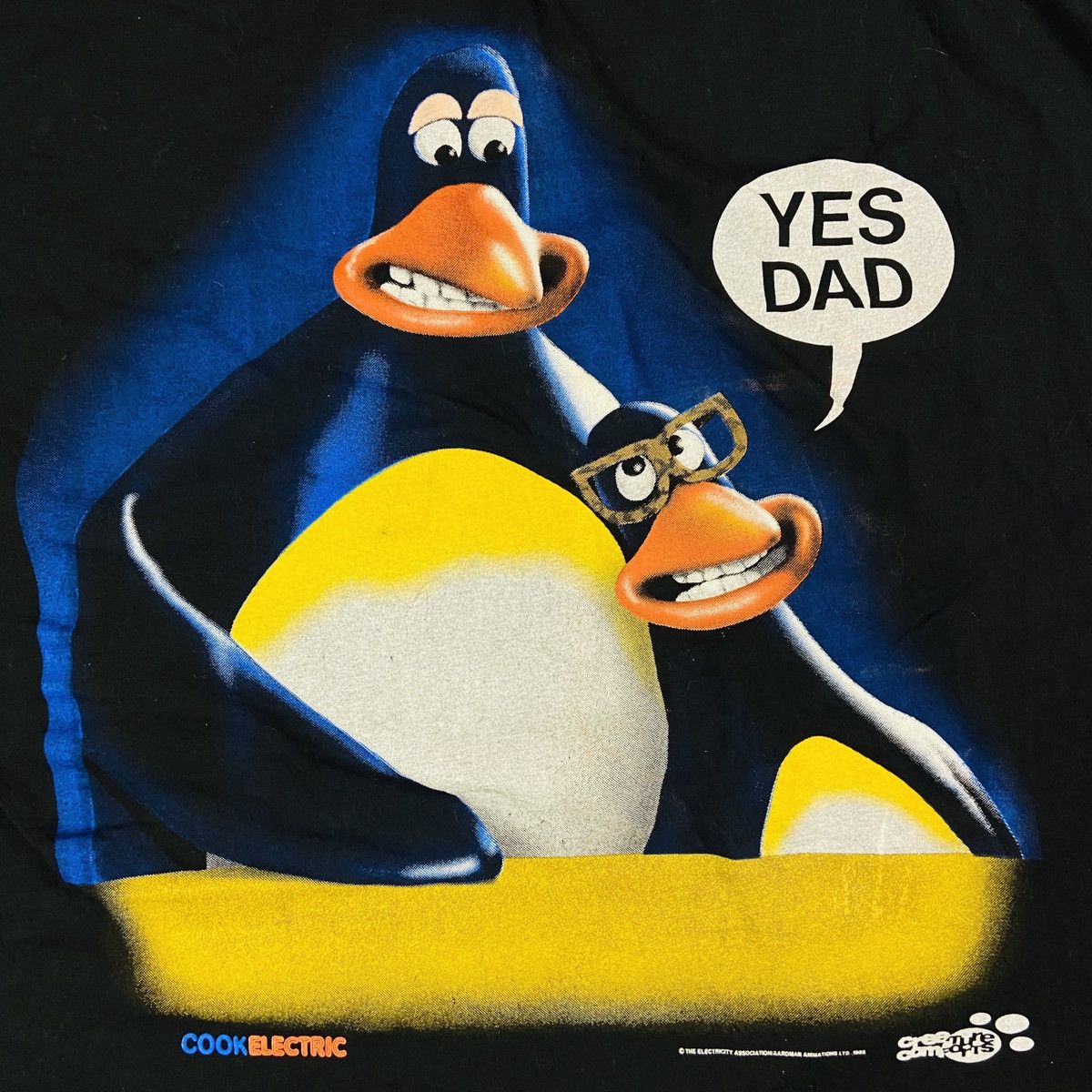 Vintage 1993 “YES DADDY” CREATURE COMFORTS AARDMAN RARE TEE - № 539 Size US XL / EU 56 / 4 - 3 Thumbnail