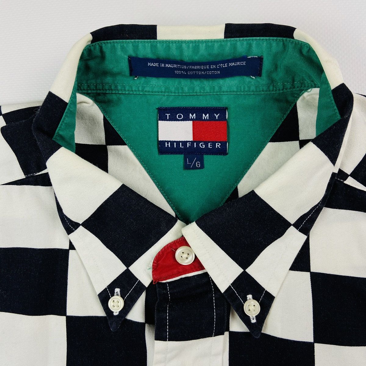 Tommy Hilfiger 1990s TOMMY HILFIGER VERY RARE CHECKERED SHIRT - № 1126 Size US L / EU 52-54 / 3 - 9 Thumbnail