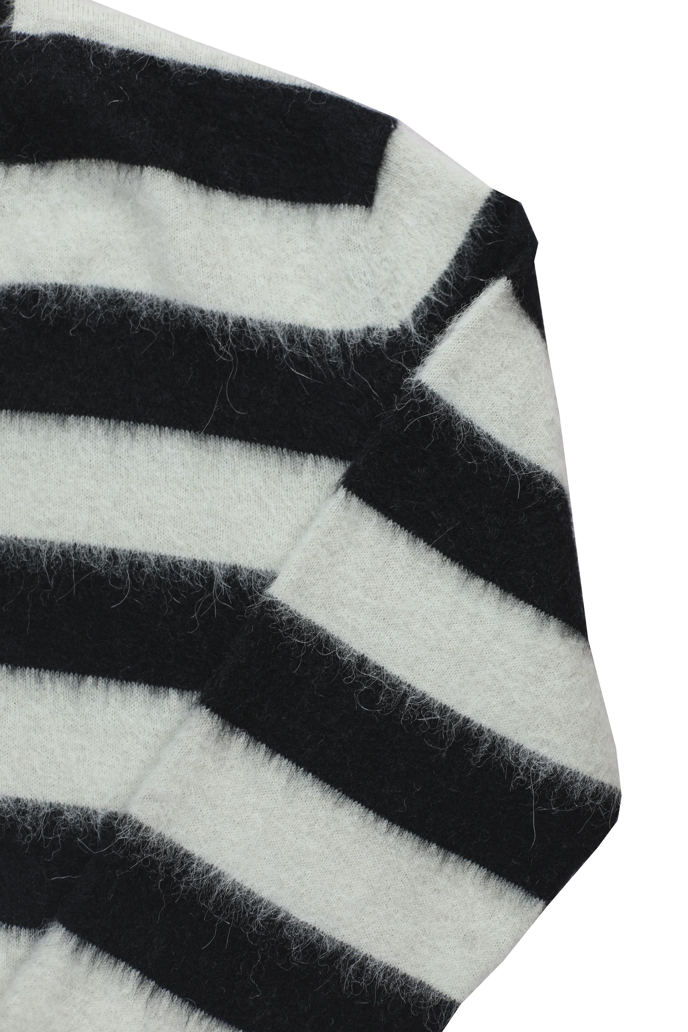 Lanvin Lanvin Mohair V-Neck Stripe Sweater Medium Alpaca Size US M / EU 48-50 / 2 - 4 Thumbnail