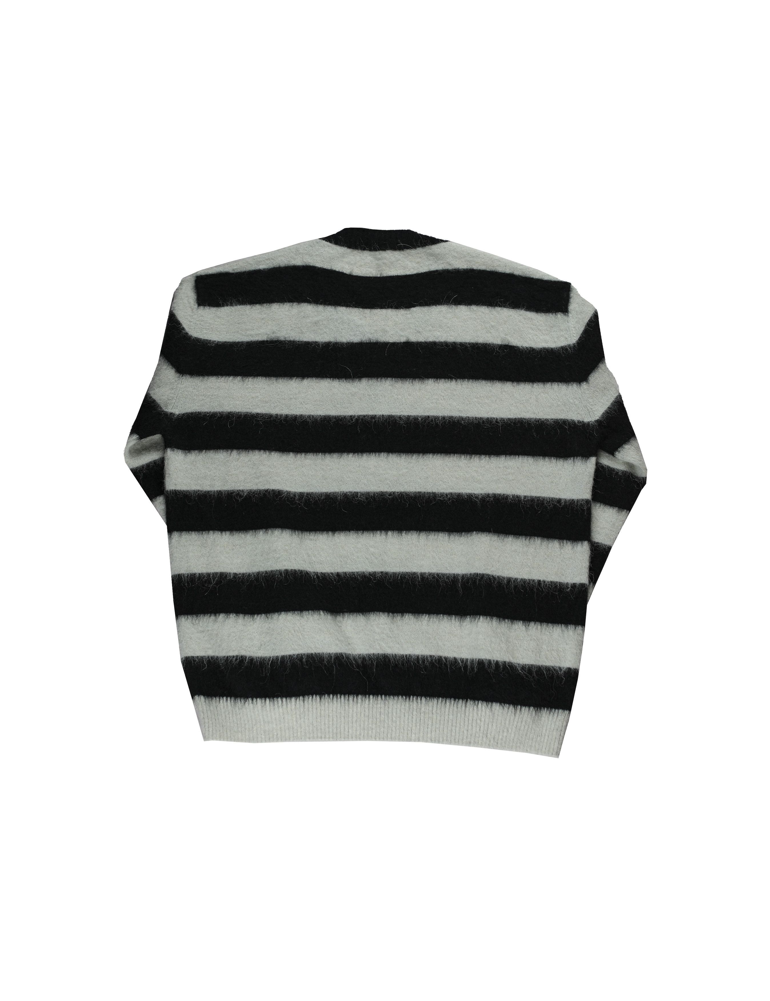 Lanvin Lanvin Mohair V-Neck Stripe Sweater Medium Alpaca Size US M / EU 48-50 / 2 - 2 Thumbnail