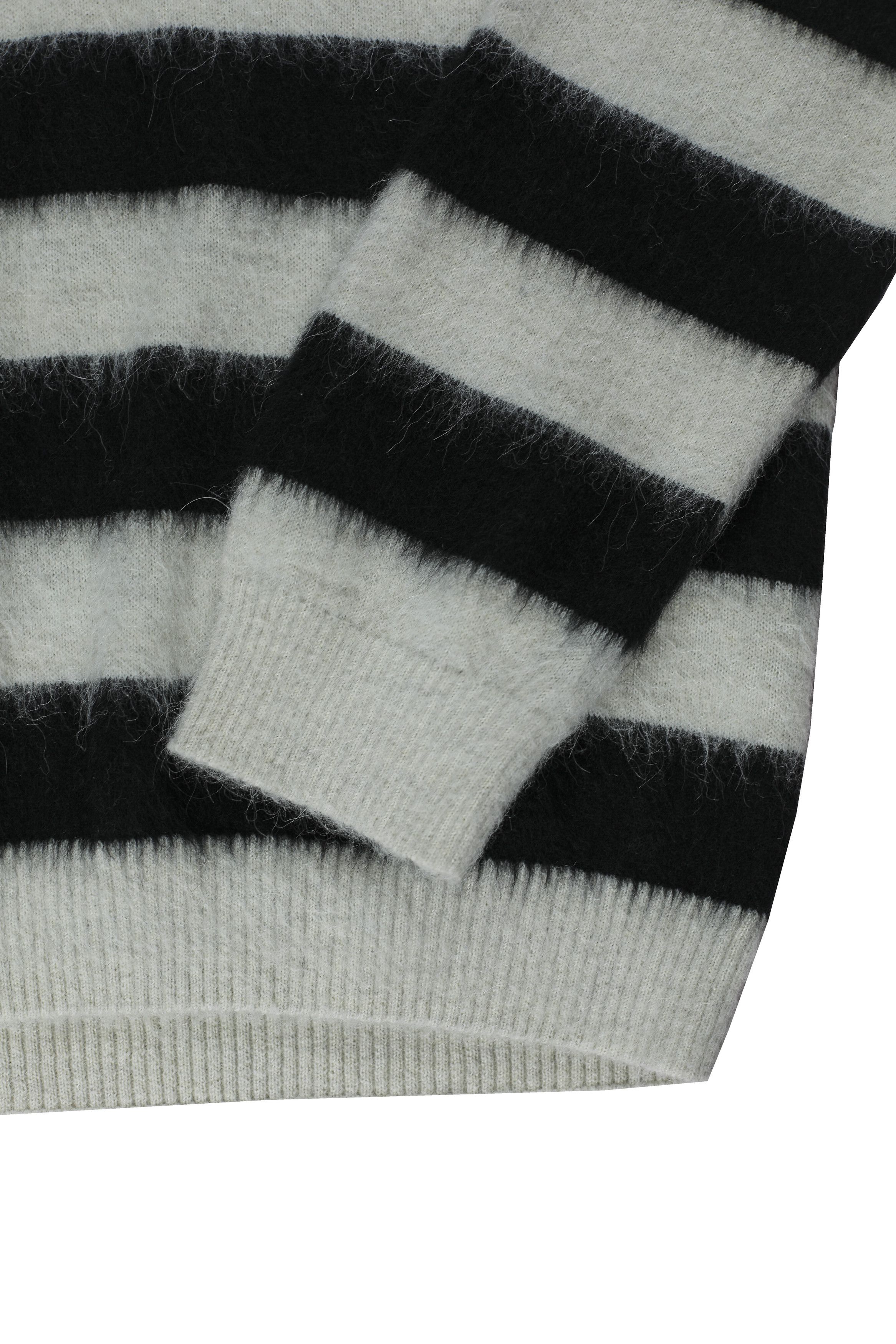 Lanvin Lanvin Mohair V-Neck Stripe Sweater Medium Alpaca Size US M / EU 48-50 / 2 - 3 Thumbnail