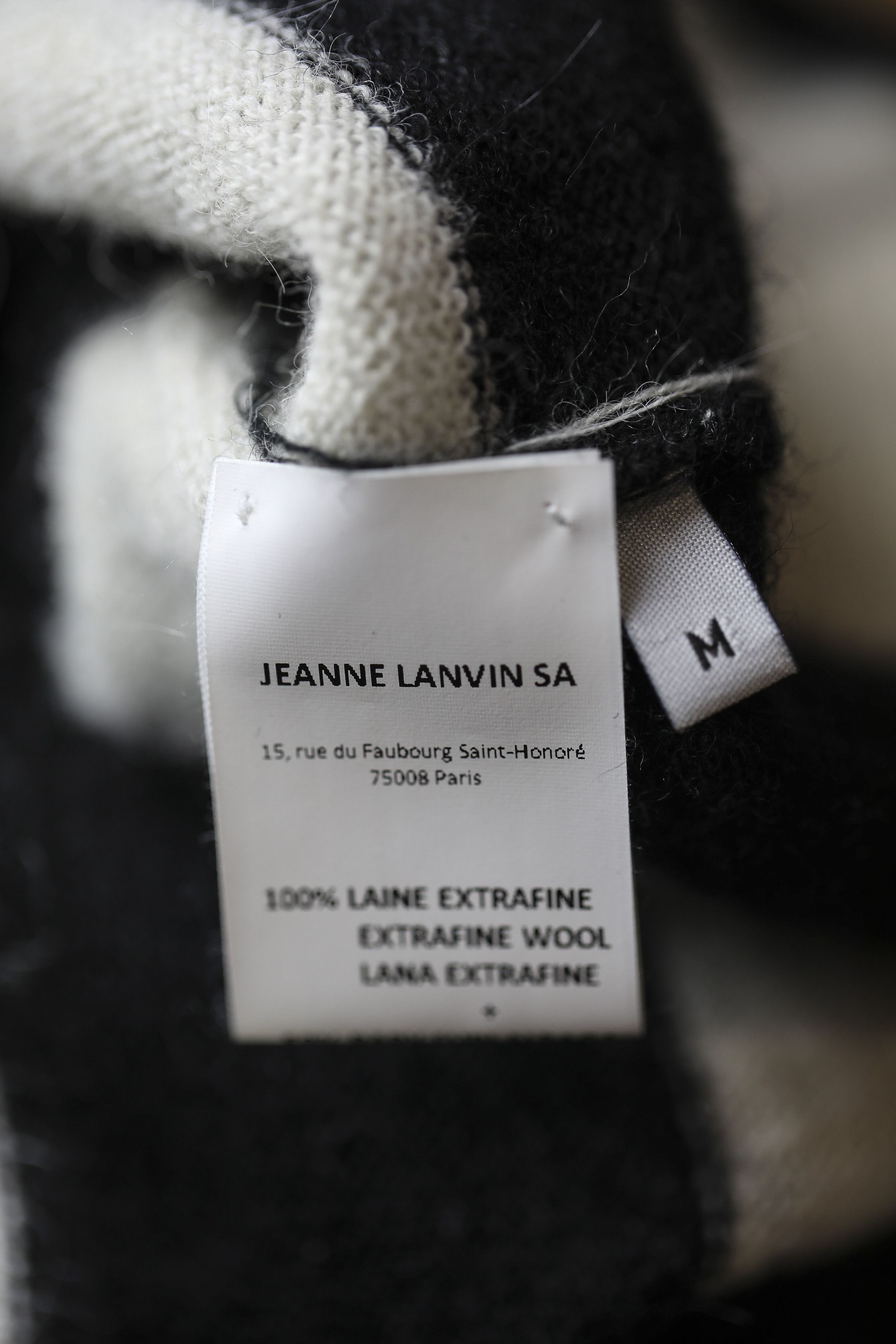 Lanvin Lanvin Mohair V-Neck Stripe Sweater Medium Alpaca Size US M / EU 48-50 / 2 - 8 Thumbnail