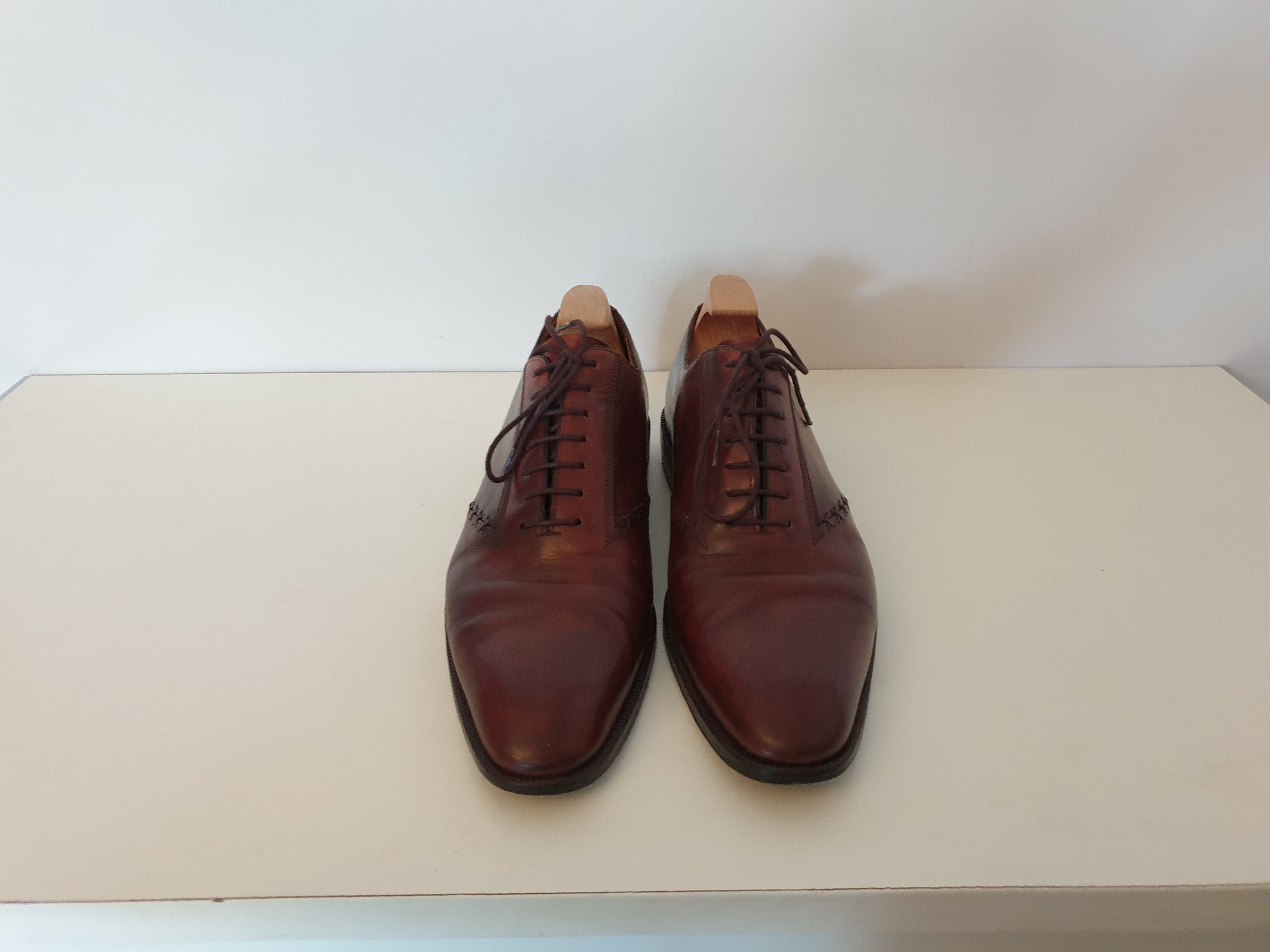 靴 TANINO CRISCI Tanino Crisci dress shoes black leather cap toe oxfords size