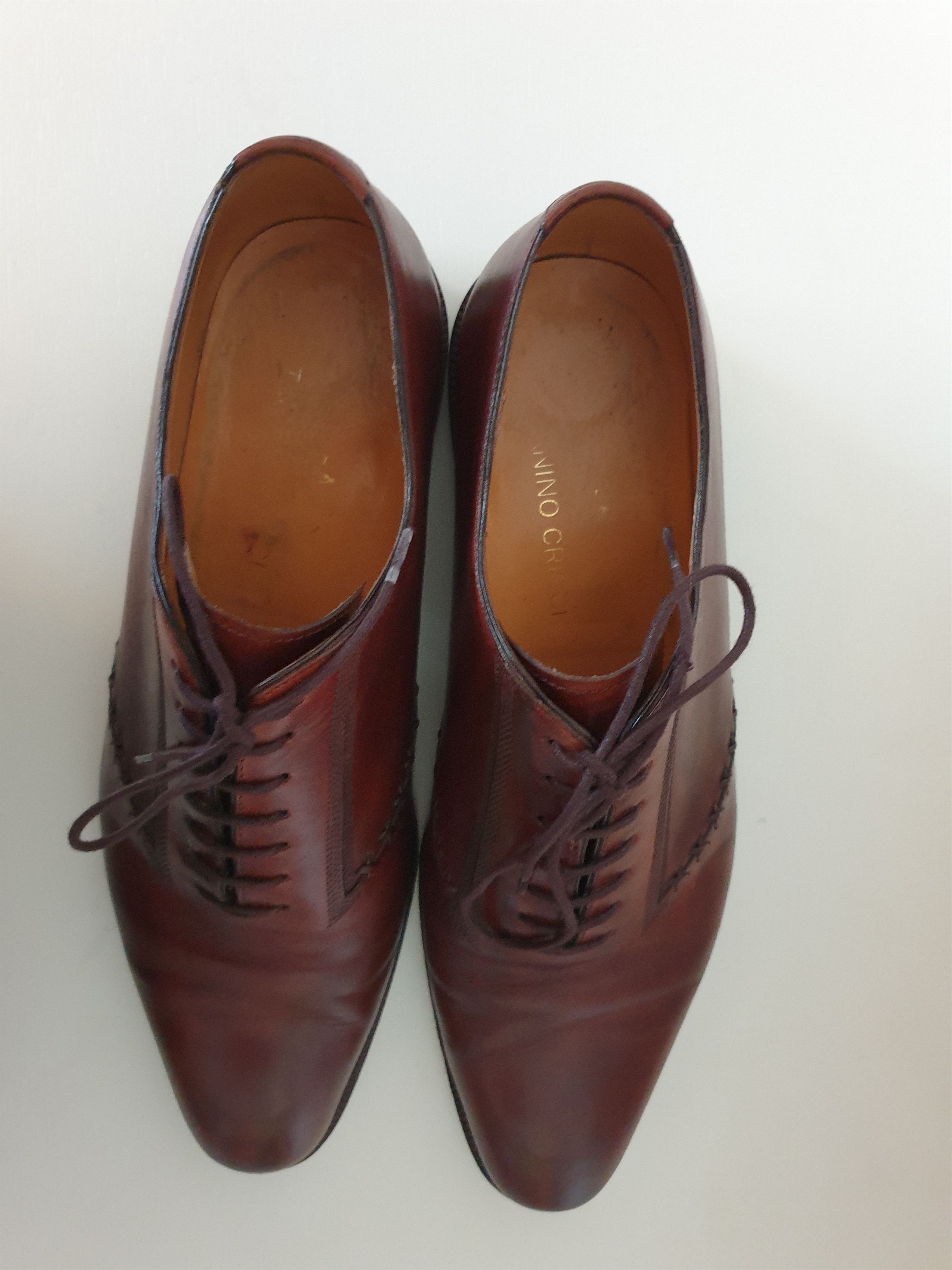 靴 TANINO CRISCI Tanino Crisci dress shoes black leather cap toe oxfords size