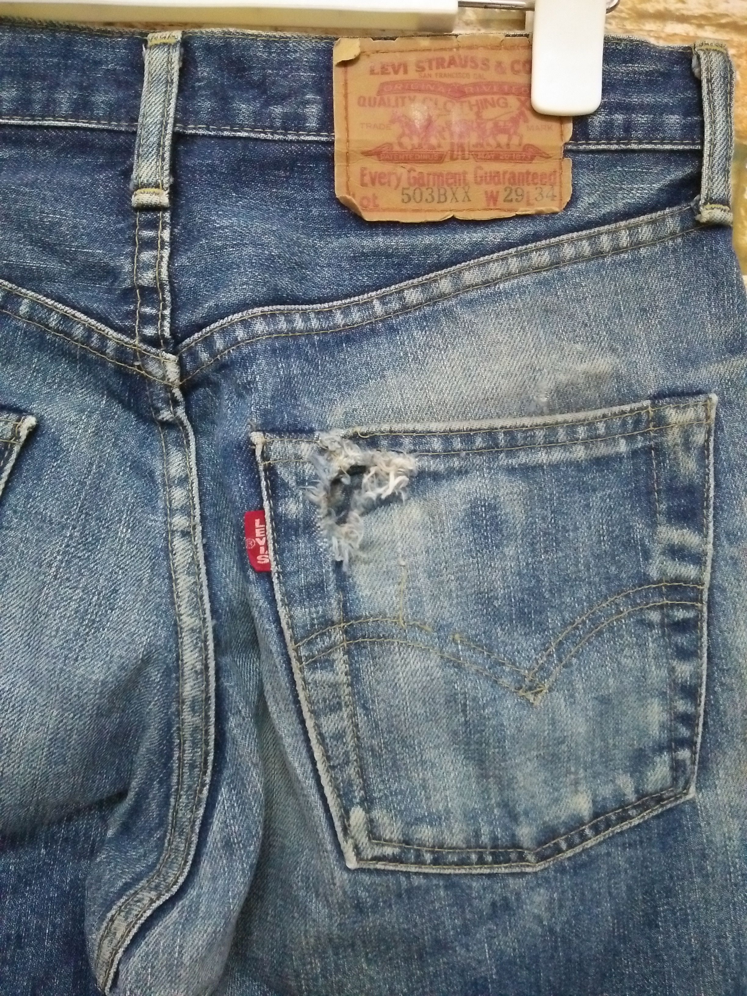 Levi's Vintage Clothing LEVIS 503B XX JEANS BIG E SELVEDGE J22 (A982) Size US 30 / EU 46 - 13 Thumbnail