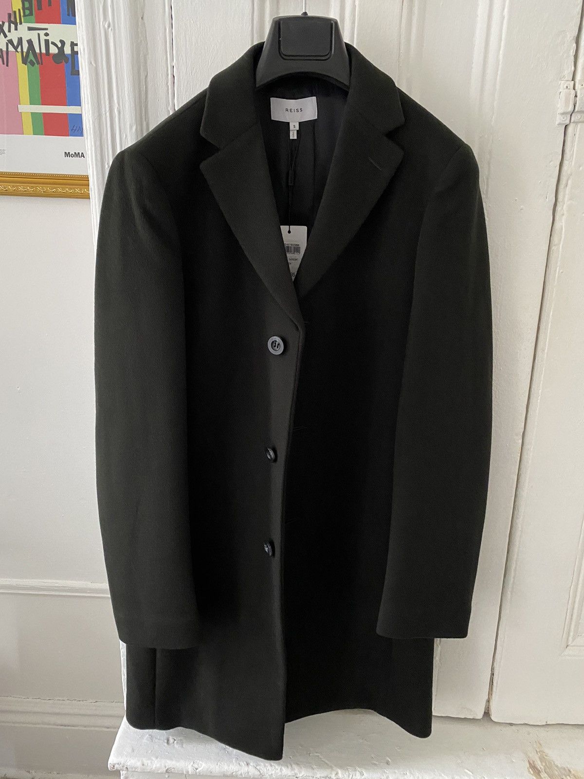 Reiss Dark Green overcoat | Grailed