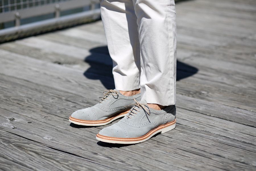 Allen Edmonds Allen Edmonds Strandmok 2.0 shoes Grey Suede 10.5 US Grailed
