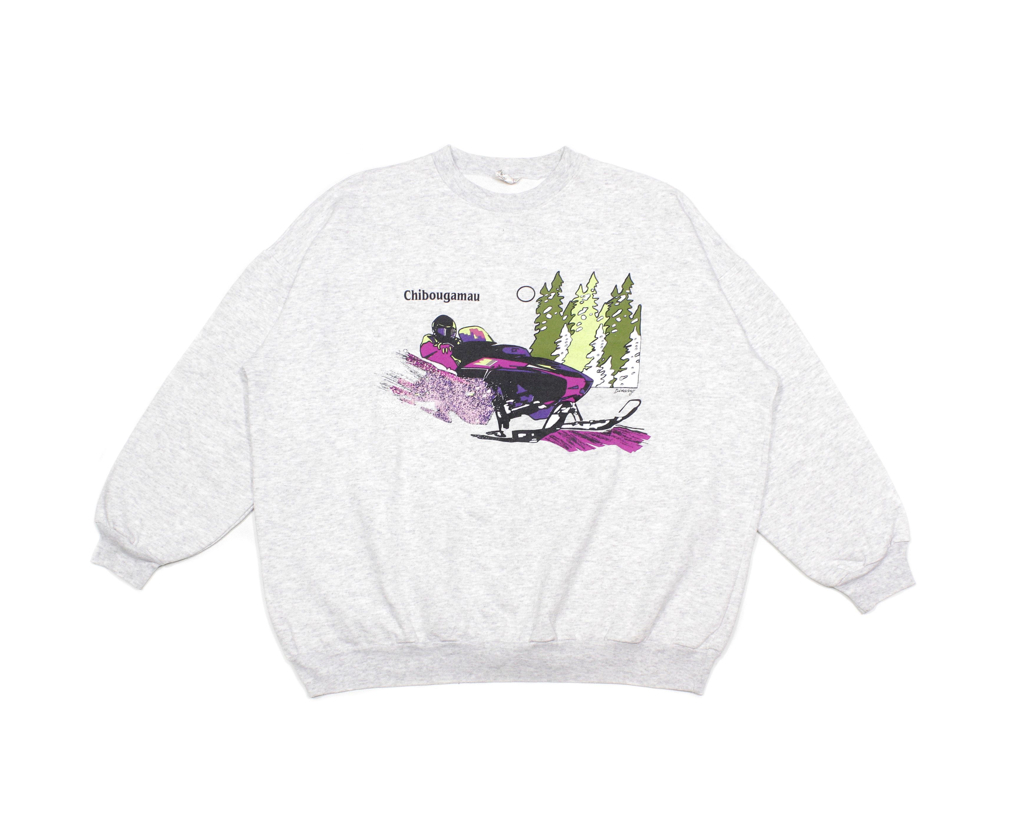 Vintage Snowbike Sport Printed Baggy Sweatshirt Size US L / EU 52-54 / 3 - 1 Thumbnail