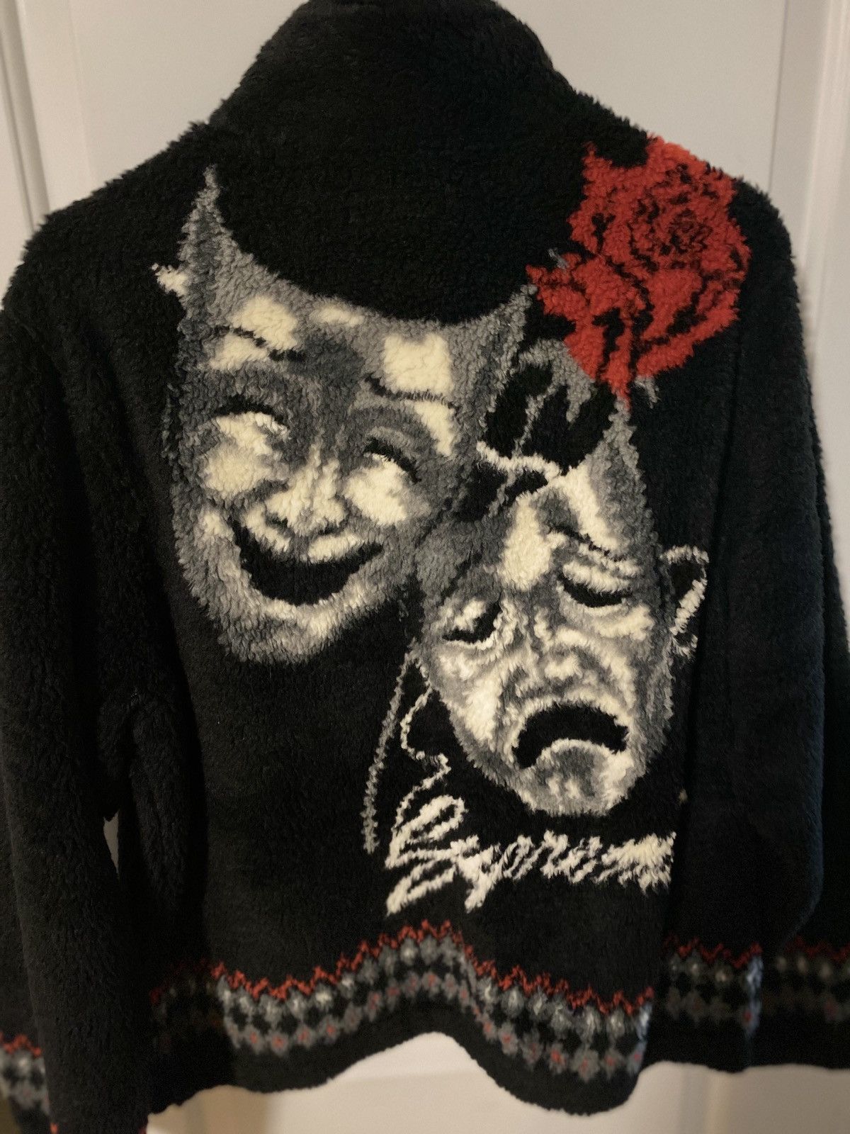 Supreme Drama Mask Fleece Jacket | Grailed