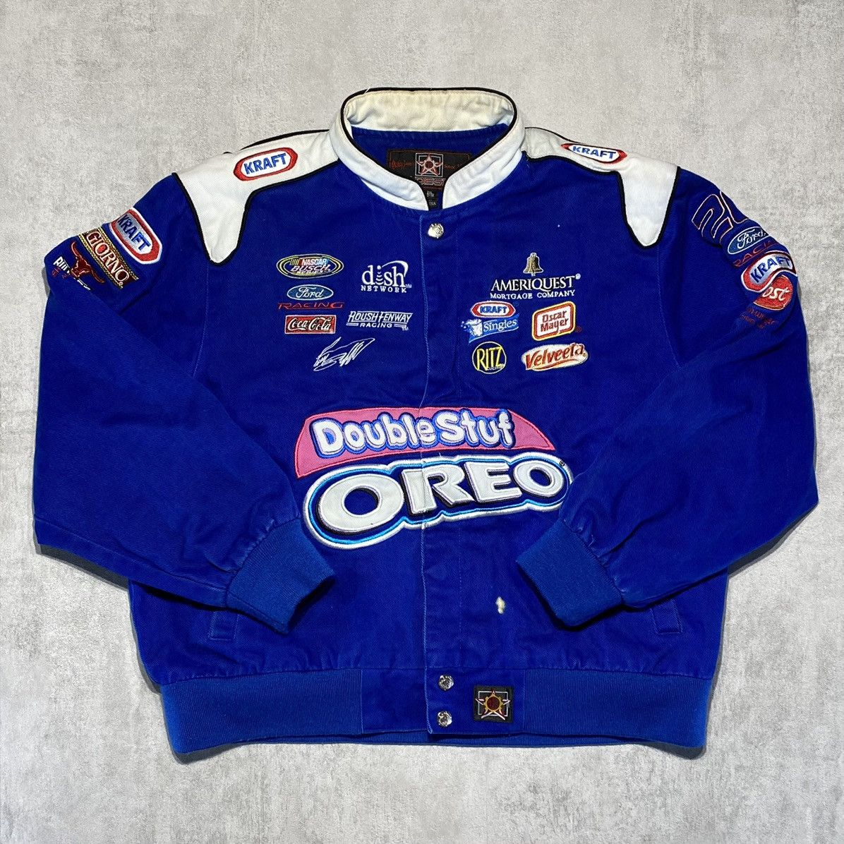 Vintage Y2k Greg Biffle NASCAR Racing Oreo #26 Racing Twill Jacket ...