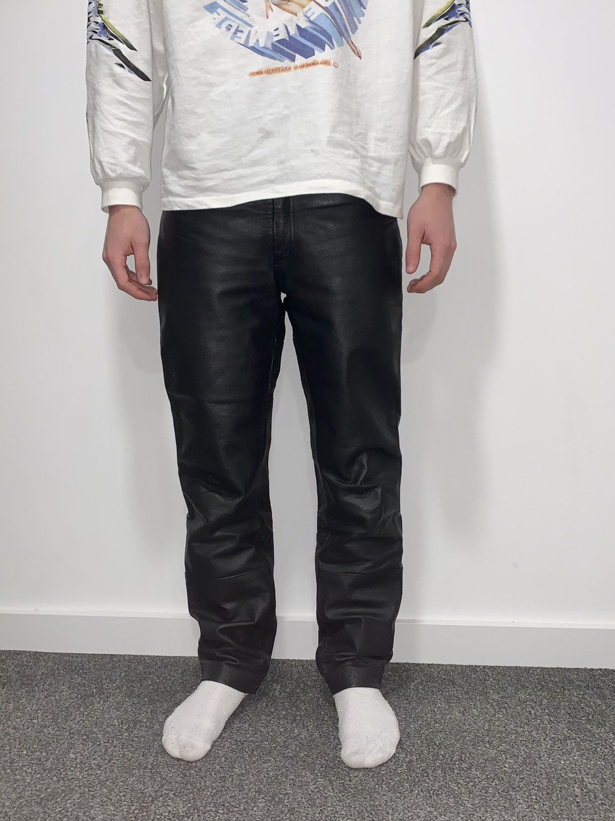 Vintage Vintage Louis real leather pants Size US 33 - 9 Thumbnail