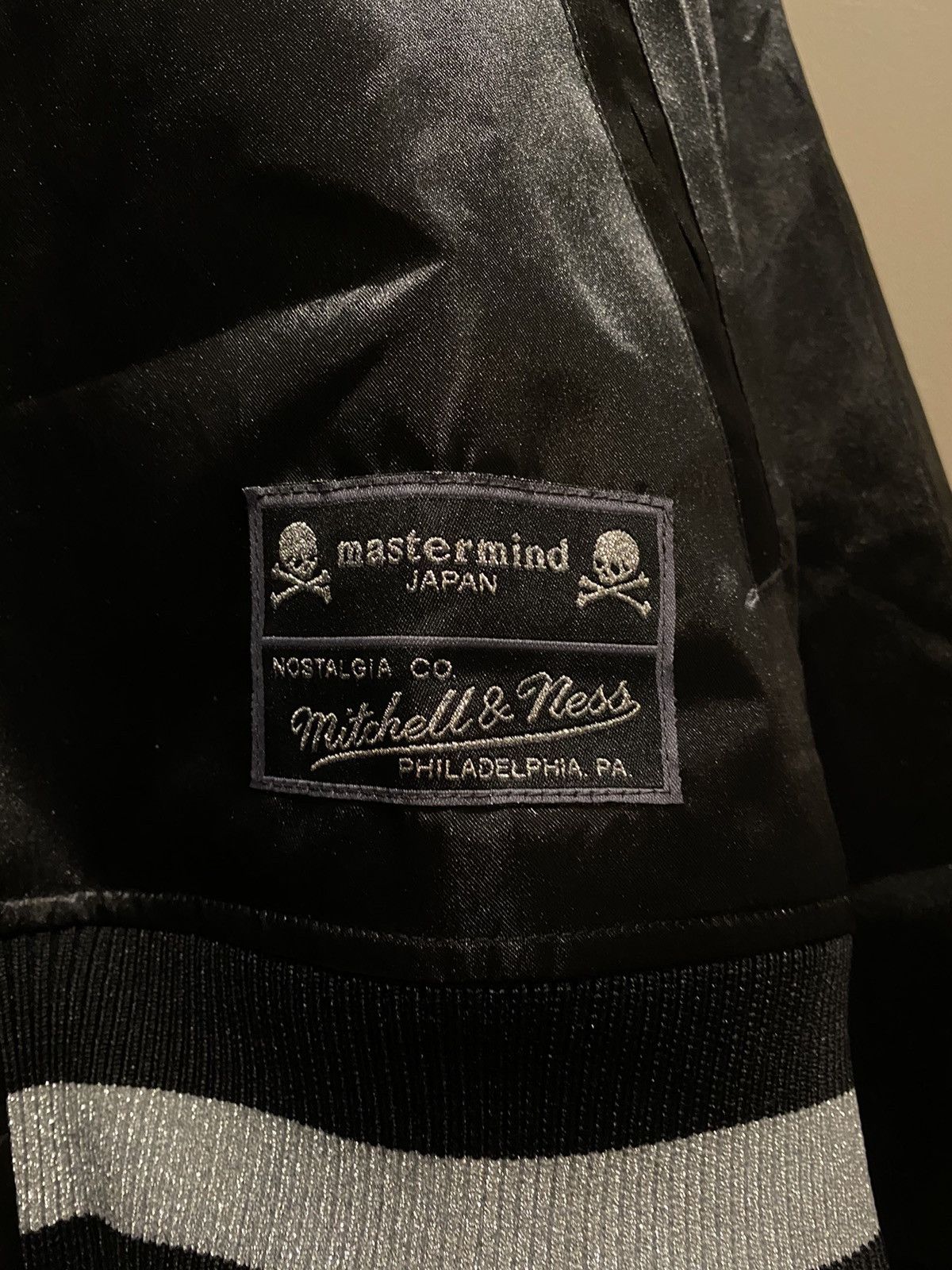 Mastermind Japan Mastermind x Mitchell and Ness Bomber 2020 Jacket Size US L / EU 52-54 / 3 - 2 Thumbnail
