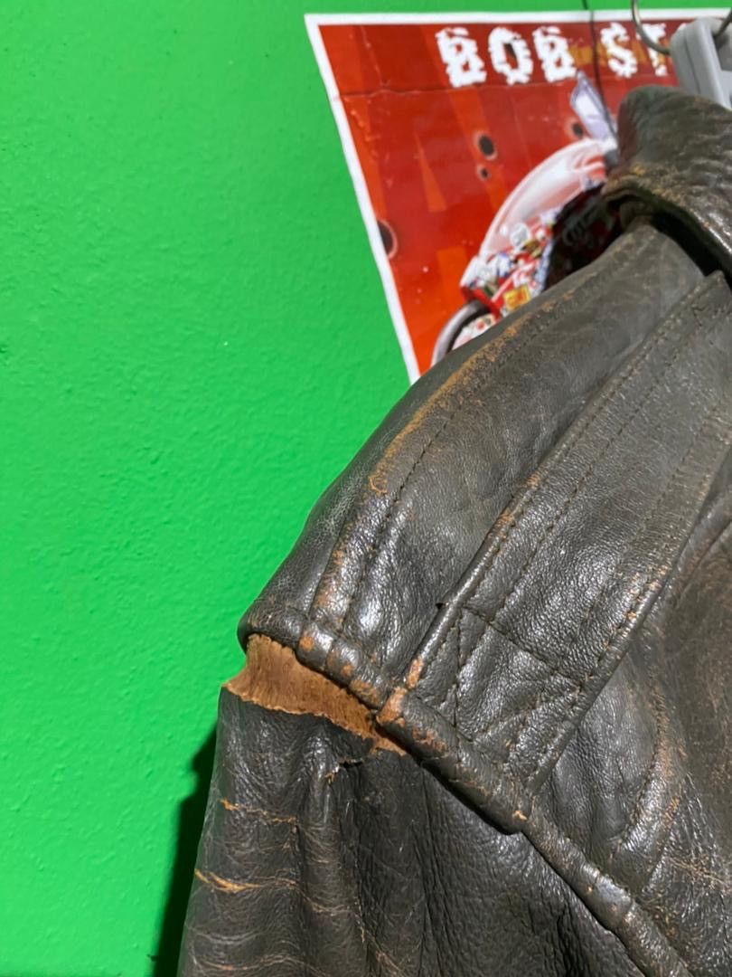 Vintage Military Leather Flight Jacket