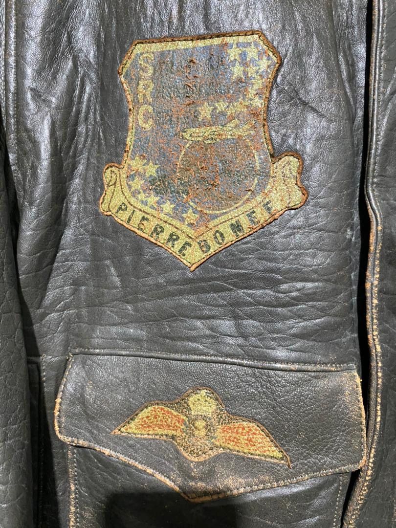 Vintage Military Leather Flight Jacket