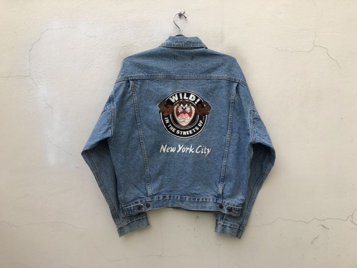 90s Warner Bros. Tasmanian New York Oversized Denim Jacket