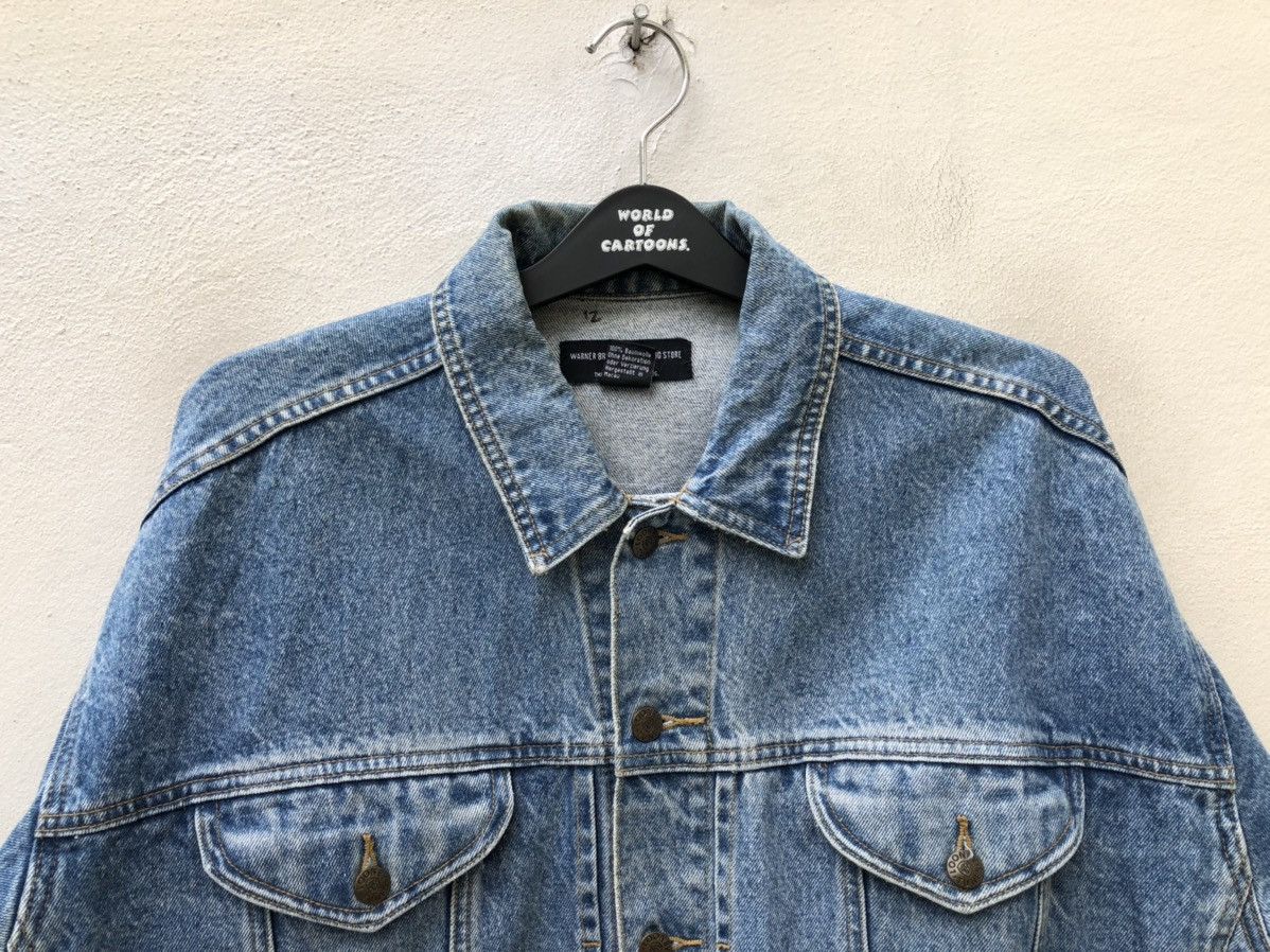 Vintage 90s Warner Bros. Tasmanian New York Oversized Denim Jacket Size US M / EU 48-50 / 2 - 11 Thumbnail