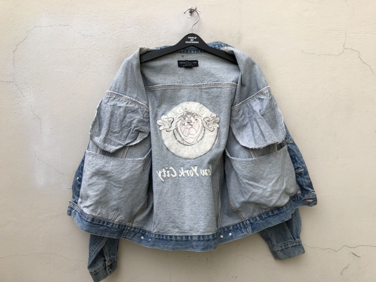 Vintage 90s Warner Bros. Tasmanian New York Oversized Denim Jacket Size US M / EU 48-50 / 2 - 18 Thumbnail