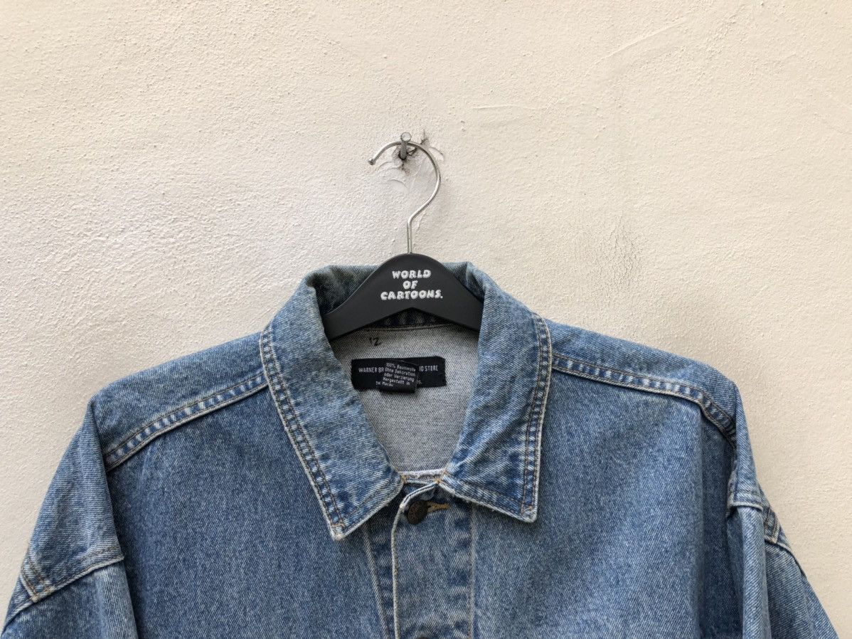 Vintage 90s Warner Bros. Tasmanian New York Oversized Denim Jacket Size US M / EU 48-50 / 2 - 9 Thumbnail