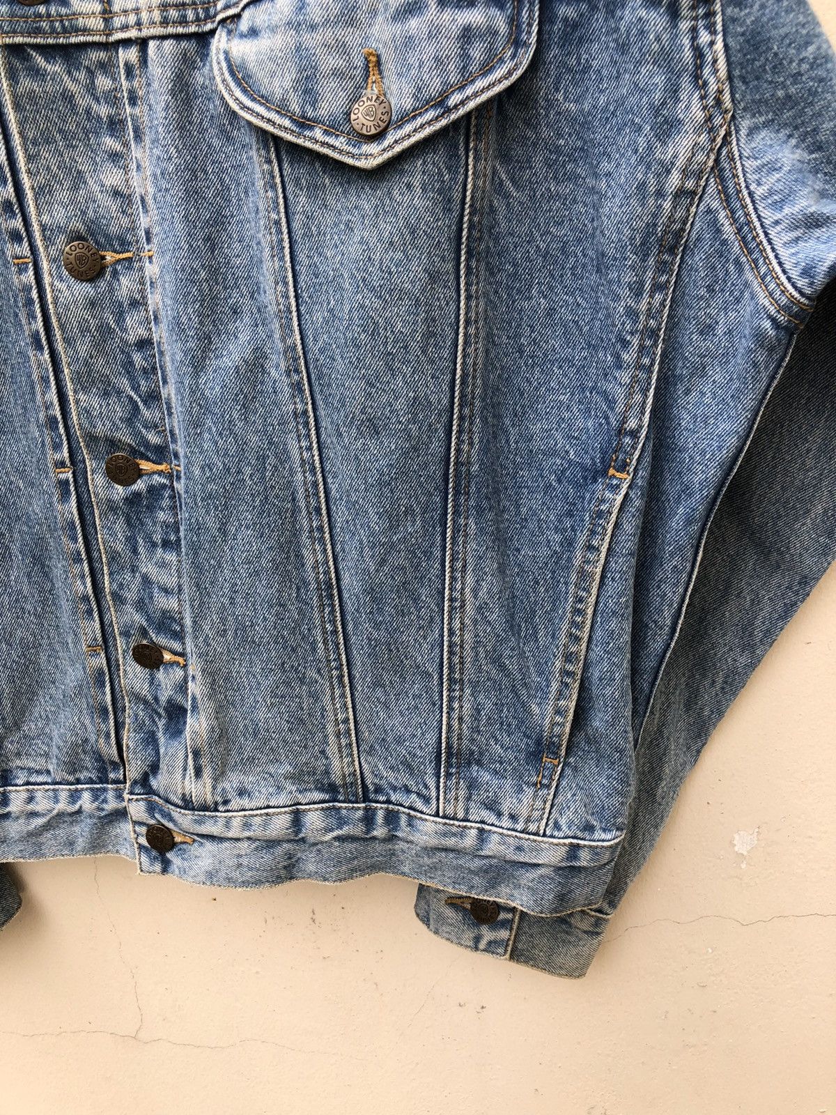 Vintage 90s Warner Bros. Tasmanian New York Oversized Denim Jacket Size US M / EU 48-50 / 2 - 15 Thumbnail