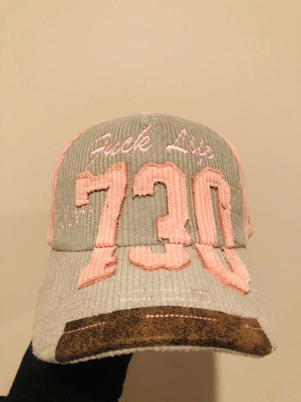 image of Asspizza Hat Fuck Life 730 Hat in Pink, Men's