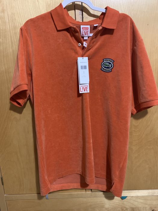 Supreme Supreme Lacoste Polo Velour SS18 LARGE | Grailed