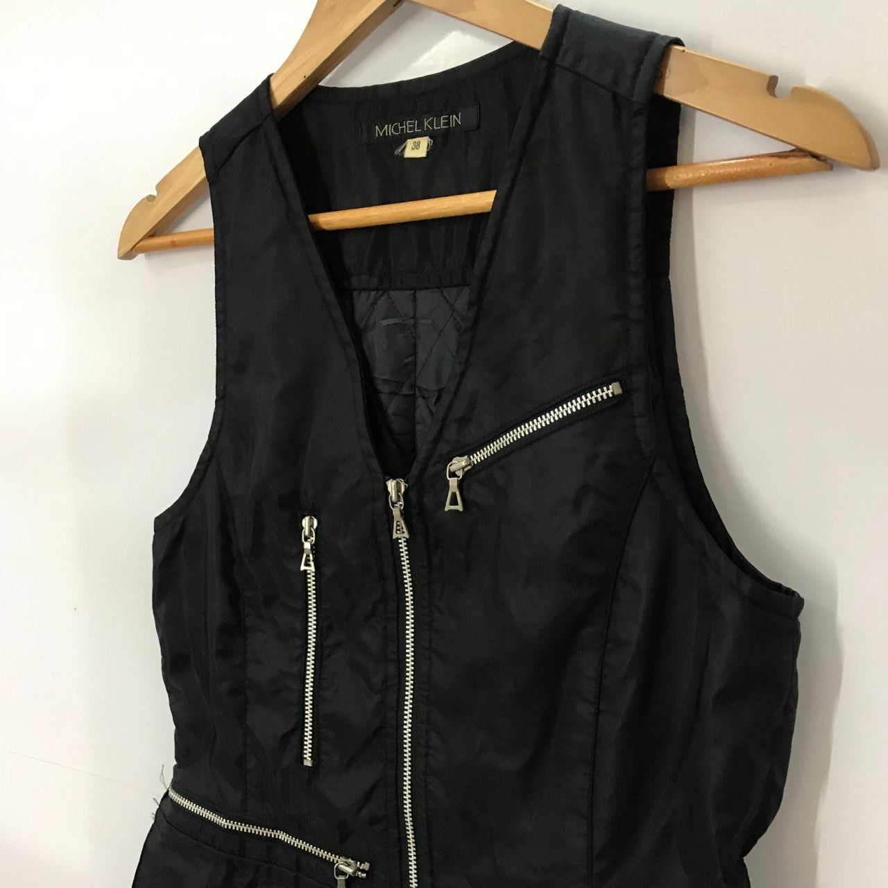 Michel Klein × Vintage 🔥 Vintage MICHEL KLEIN Zipper Vest Size US S / EU 44-46 / 1 - 2 Thumbnail