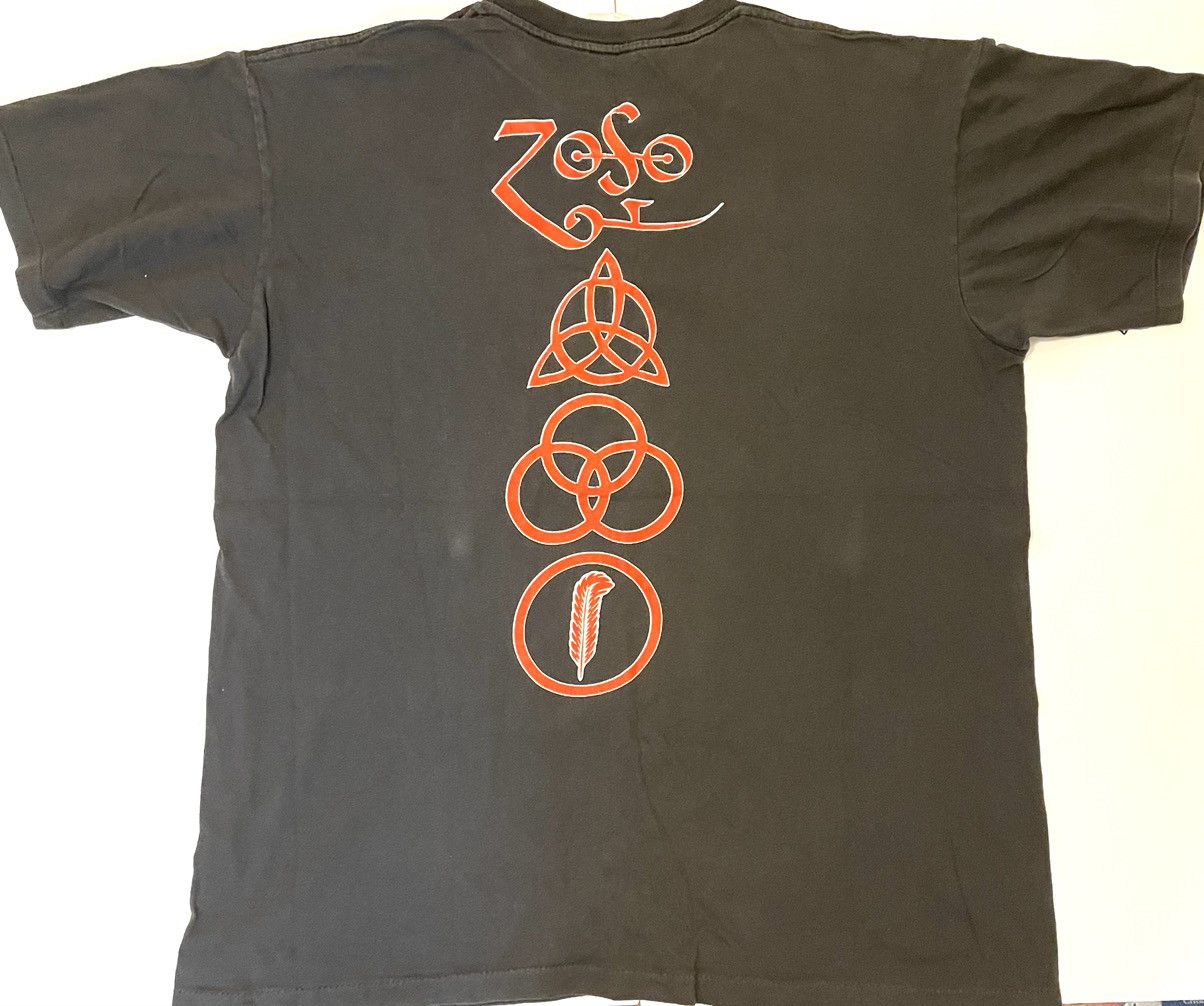 Band Tees Vintage 90s Winterland Led Zeppelin Blimp Wizard T-Shirt Size US XL / EU 56 / 4 - 2 Thumbnail