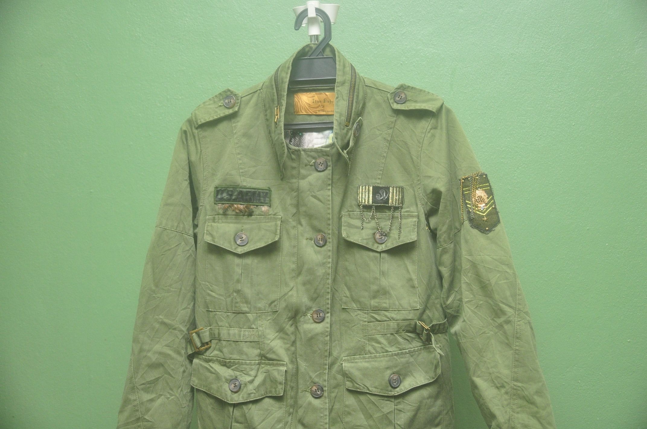 Japanese Brand Vintage Itan Baju Army Green Travis Scott Fashion Style Size US S / EU 44-46 / 1 - 3 Thumbnail