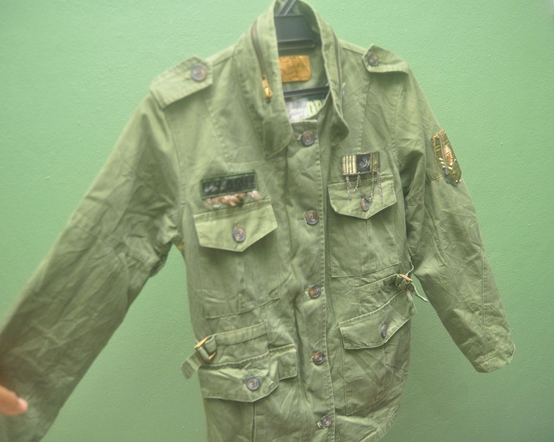 Japanese Brand Vintage Itan Baju Army Green Travis Scott Fashion Style Size US S / EU 44-46 / 1 - 5 Thumbnail
