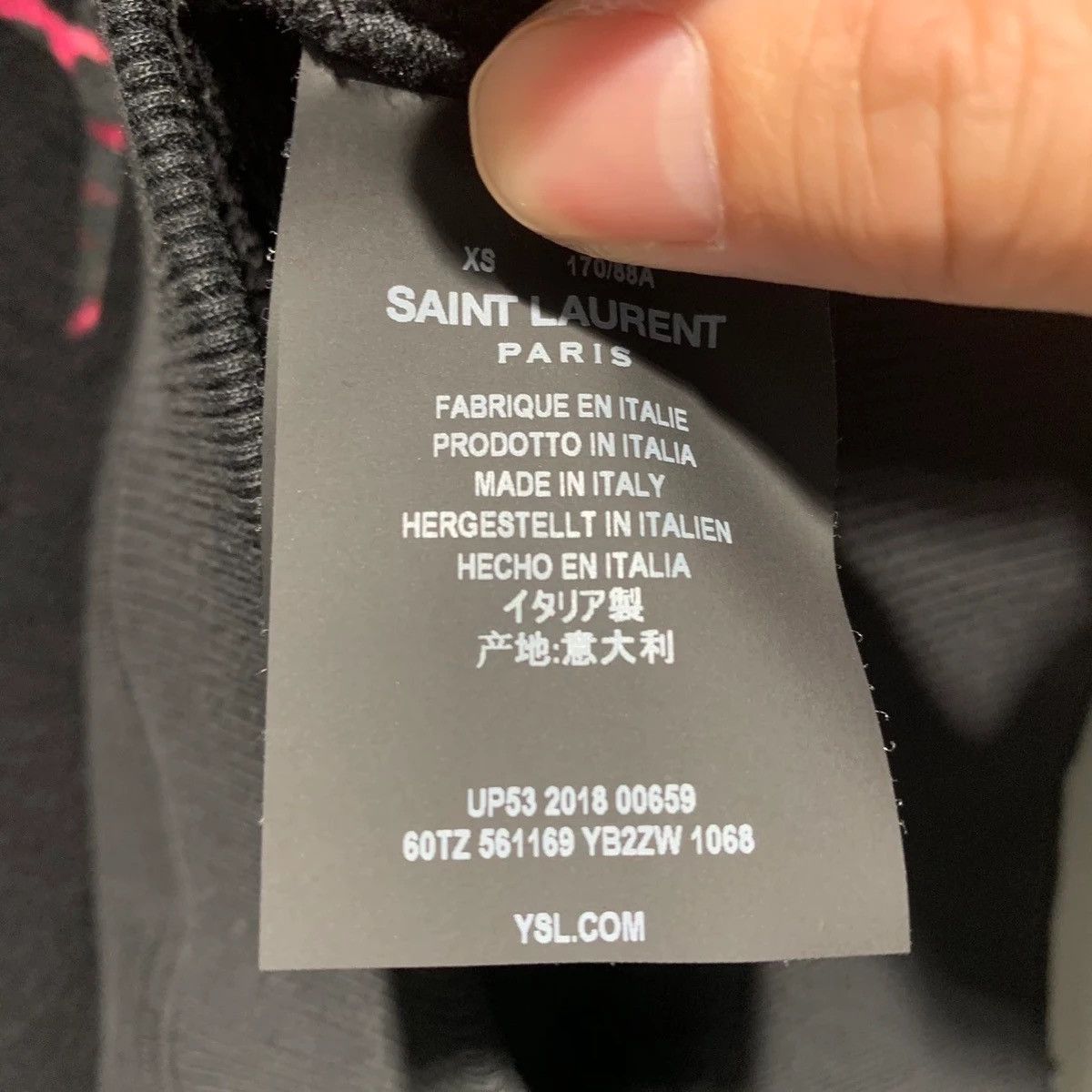 Saint Laurent Paris 19SS Logo Print Hoodie (full sizes) Size US L / EU 52-54 / 3 - 5 Thumbnail