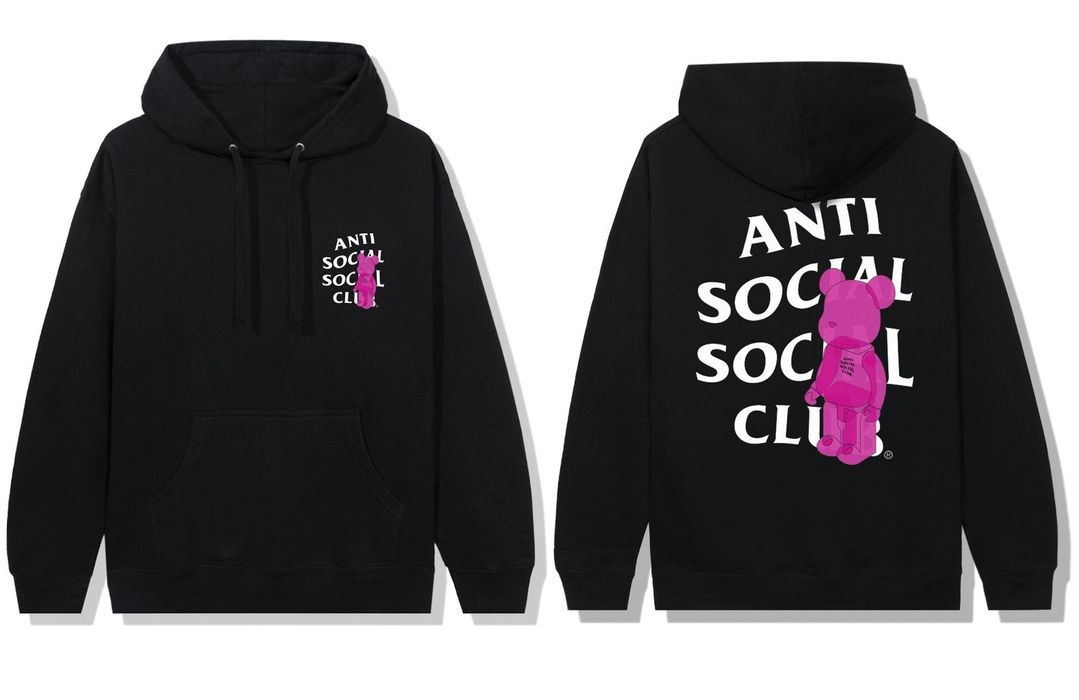 Anti social social club best sale bearbrick hoodie